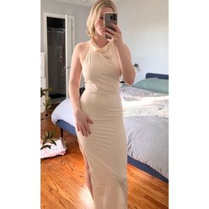 Cream Halter Dress